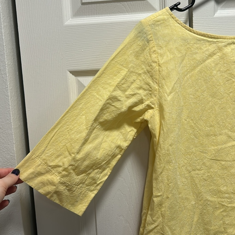 Roller Rabbit Solid Pale Yellow Three-Quarter Sle… - image 4